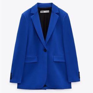 Zara blazer colbalt blue